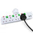 Duronic S125W extension lead with usb surge protected multisocket plug for home, office, school