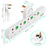 Duronic S125W surge protected extension lead with USB dimensions length, height, width sockets for UK plugs