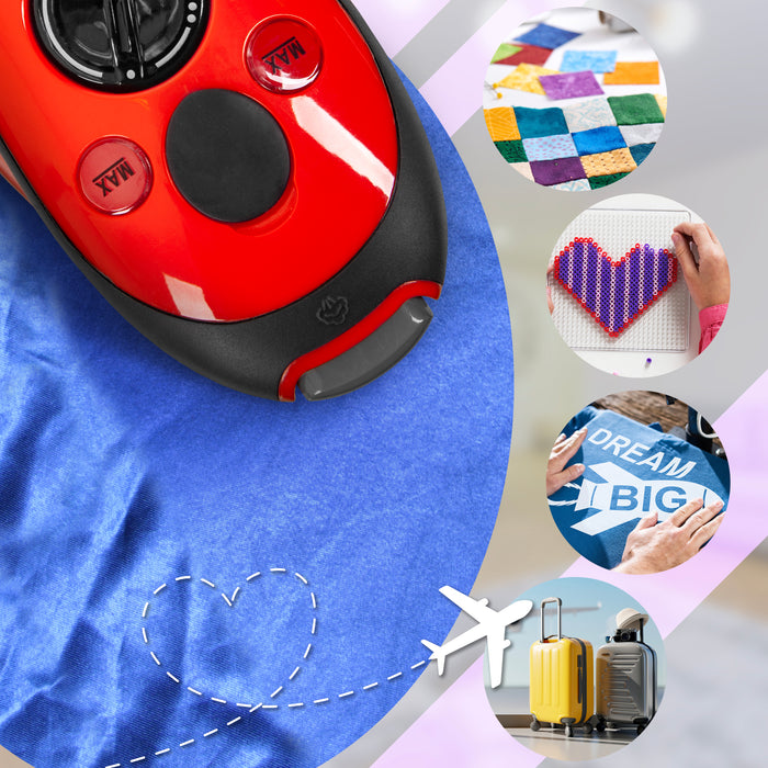 Duronic SI2 RD red portable steamer for clothing crafting quilting holidays