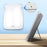 Duronic Sad Light shown from the front, side with stand, and wall-mount slot.