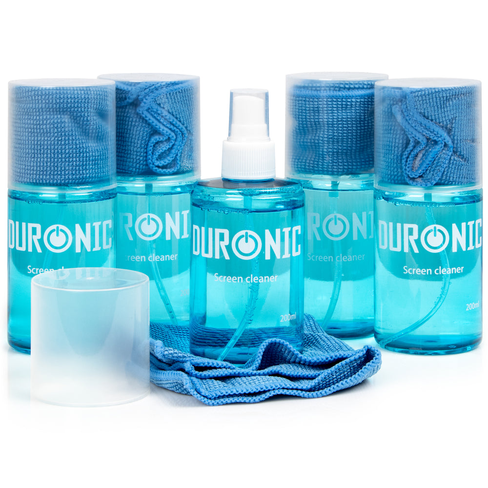 Duronic Screen Cleaner set of five with blue microfiber cloth