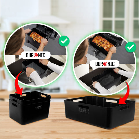 Duronic Silicone Air Fryer Liners with 2 different sizes