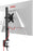 Duronic Single Monitor Arm clamped to a white monitor with a red cable.