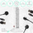 Duronic Tower Extension Lead with 4 sockets, surge protection, and USB ports.