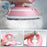 Duronic Travel Iron being used to steam fabric and a two-step guide on how to fill its 30ml water tank