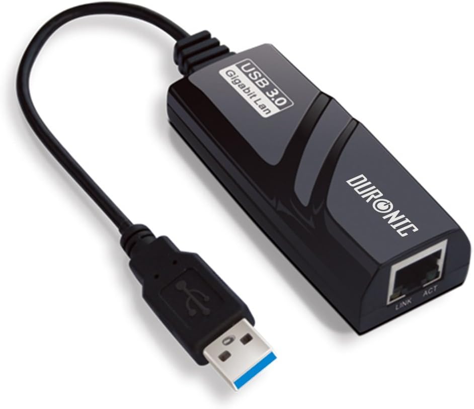Duronic USB Ethernet Cable Adaptor IR320G Wifi Dongle 3.0 Gigabit LAN