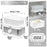 Duronic WE White Electric Food Steamer showing unit measurements, power cord length, and 1.7L rice bowl.