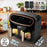 Duronic XXL Digital Air Fryer with product, basket and cord dimension