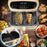 Duronic XXL Triple Drawer Air with removable divider cooking fresh salmon and stuffed bread.