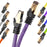 Duronic Ethernet Cable 5M High Speed CAT 8 Patch Network Shielded Lead 2GHz / 2000MHz / 40 Gigabit, CAT8 SFTP Wire, Snagless RJ45 Super-Fast Data - Purple
