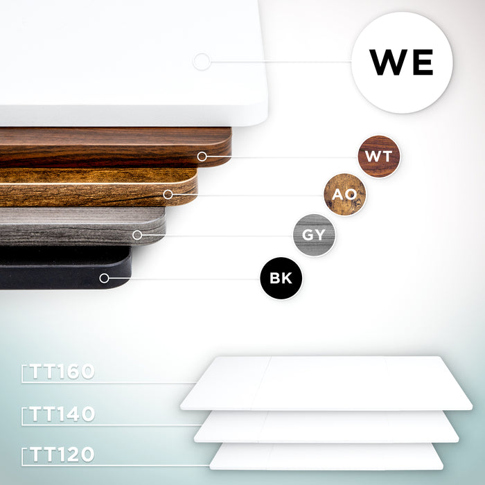 Duronic Desk Top TT140 WE – DESKTOP ONLY - Standing Desk Table Surface Only, Desktop TM51 and TM61 Height Adjustable Desk Frames – WHITE