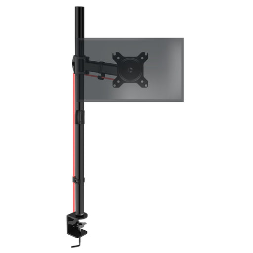 Duronic Single Monitor Arm Stand DMT251X2, PC Desk Mount, Extra Tall 100cm Pole, For One 13-32 LED LCD Screen, VESA 75/100, 8kg/17.6lb Capacity, Tilt 90°/35°,Swivel 180°,Rotate 360°