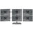 Duronic Monitor Arm Stand DM756 | Sextuple Freestanding PC Desk Mount | BLACK | Height Adjustable | For Six 15-24 LED LCD Screens | VESA 75/100 | 8kg Capacity | Tilt -15°/+15°, Rotate 360°