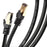 Duronic Ethernet Cable 10M High Speed CAT 8 Patch Network Shielded Lead 2GHz / 2000MHz / 40 Gigabit, CAT8 SFTP Wire, Snagless RJ45 Super-Fast Data - Black