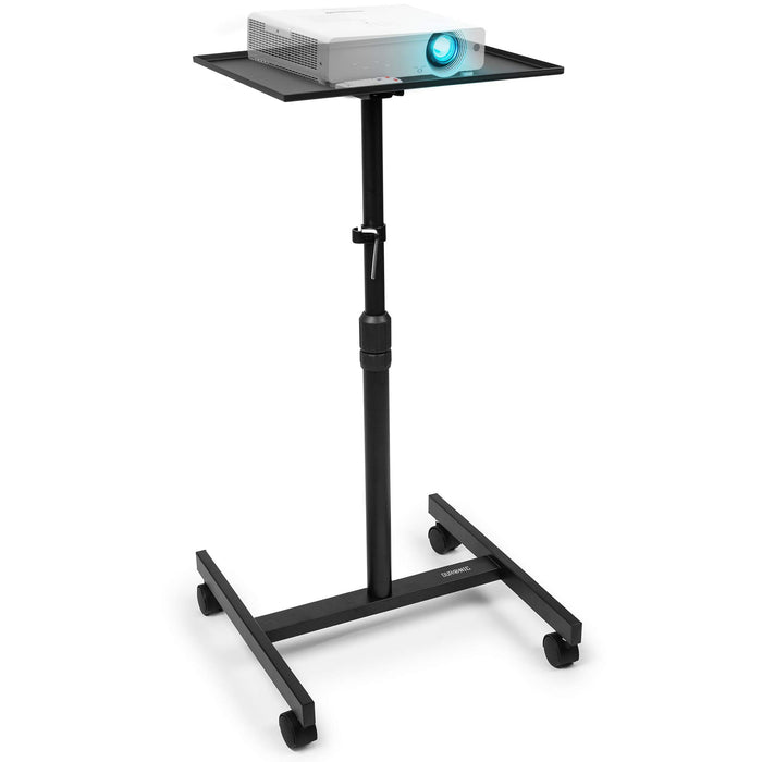 Duronic Projector Stand WPS20 | Adjustable Video Projector Floor Table on Wheels | Tall Moveable Laptop Trolley | Portable | On Caster Wheels | Adjustable Height | 5kg Capacity
