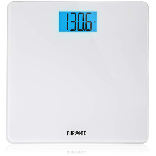 Duronic Digital Bathroom Scales BS403 Accurate Weighing Scales with High Precision Sensors 180kg Body Weight Scale Battery Powered Fitness Scale with LED for Weightloss, Health