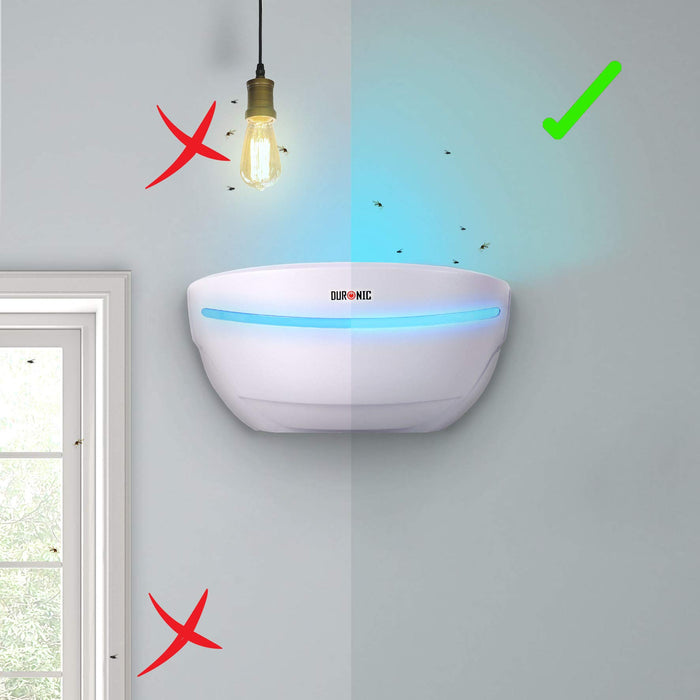 Duronic Fly Killer Wall Sconce FKWS18 | UV Lamp Attracts Mosquitoes and Flying Insects | Sticky Glue Board Traps Included | Indoor Pest Control | 18W Electric Ultra Violet Light