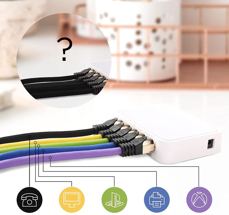Duronic Ethernet Cable 10M High Speed CAT 8 Patch Network Shielded Lead 2GHz / 2000MHz / 40 Gigabit, CAT8 SFTP Wire, Snagless RJ45 Super-Fast Data - Black