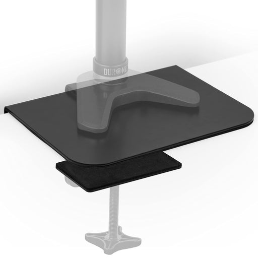 Duronic Desk Mount Reinforcement Plate DMSC1, Monitor Arm Bracket for C-Clamp Installation, Protects and Reinforces Thin Fragile Table Top Desktop, Solid Steel Support Plates - Black