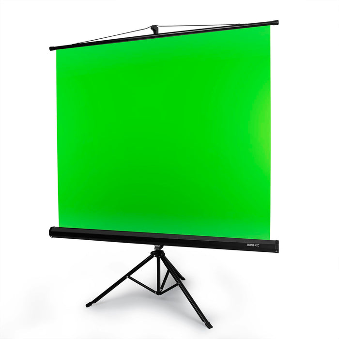 Duronic Floor Green Screen Backdrop TPS13 GN Projector Screens with Tripod Stand, Portable Foldable Crease-Free Projection Display Viewing Sheet Backgrounds for Projectors Home Office Videos Artists