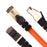 Duronic Ethernet Cable 1.5M High Speed CAT 8 Patch Network Shielded Lead 2GHz / 2000MHz / 40 Gigabit, CAT8 SFTP Wire, Snagless RJ45 Super-Fast Data - Orange
