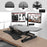 Duronic Sit-Stand Desk DM05D4 | Height Adjustable Office Workstation | 120x59cm Platform | Raises from 15-50cm | Riser for PC Computer Screen, Keyboard, Laptop | Ergonomic Desktop Table Converter