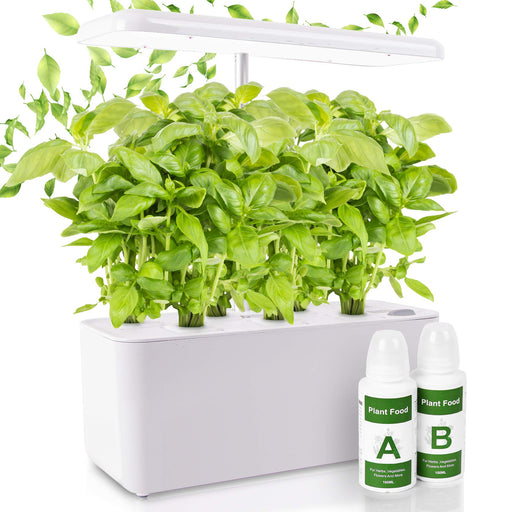 Duronic Hydroponic Growing System GHS37 | Indoor Garden Box with Grow Lamp for 7 Plants or Herbs |70x LED Spectrum Bulbs: White, Red & Blue| 3 Light/Growth Modes | Smart Germination Kit | 25W