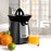 Duronic Citrus Juicer JE6 BK | Electric Juice Extractor | Powerful 100W | Black and Stainless-Steel | 2 Cone Sizes | Dripless Spout | Squeezes and Presses Different Sized Fruits: Oranges, Lemons...