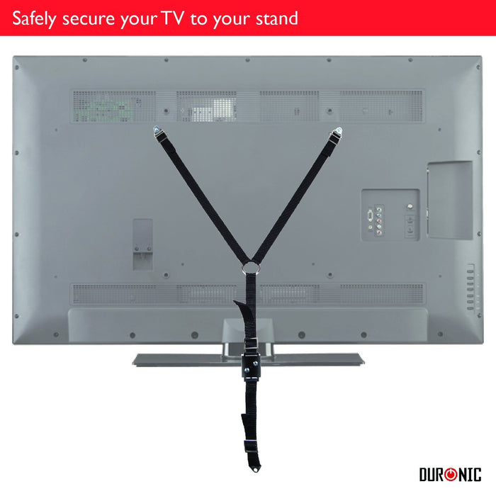 Duronic TV stand safety strap TVSAFE1 Baby Kids Children safety product lock - Reduces the risk of your TV tipping over