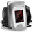 Duronic Fingertip Pulse Oximeter displaying 99% SpO2 and 75 pulse rate with black carrying pouch.