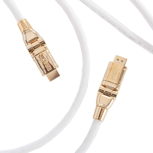 Duronic HDMI Cable HDC01 /2 | 2 Metre | WHITE | 1080p High Speed HDMI 1.4 & Ethernet Lead | 24K Gold Plated Swivel Connectors | Good for PS4, PS3, Xbox, Nintendo, Sky+ HD, Virgin, TV, DVD, BluRay