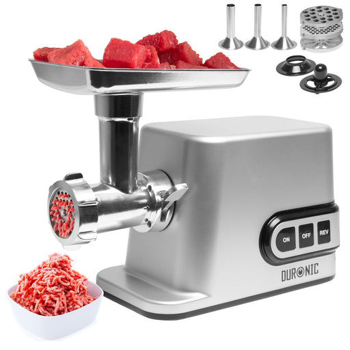 Duronic Electric Meat Grinder & Mincer MG301 3000W Motor Premium Meat Mincer & Kibbeh & Sausage Maker With Stainless Steel Attachments for Home And Professional Use