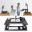 Duronic Sit-Stand Desk DM05D19 | Height Adjustable Office Workstation | 72x56cm Platform | Raises from 16-42cm | Riser for PC Computer Screen, Keyboard, Laptop | Ergonomic Desktop Table Converter