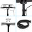 Duronic Projector Stand with tilting tray, cable clip, and safety strap.