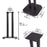 Duronic Speaker Stand (pair) SPS1022-40 | SMALL 40cm | Set of 2 Steel Base Supports for Stereo Loudspeakers | Floor/Table Standing with Spikes, Shoes and Pads | Insulating | Black | For Better Audio