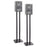 Duronic Speaker Stand (pair) SPS1022-80 | LARGE 80cm | Set of 2 Steel Base Supports for Stereo Loudspeakers | Floor Standing with Spikes, Shoes and Pads | Insulating | Black | For Better Audio