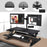 Duronic Sit-Stand Desk DM05D7 | Electric Height Adjustable Office Workstation | 92x55cm Platform | Raises from 18-41cm | Riser for PC Computer Screen, Keyboard, Laptop | Ergonomic Desktop Converter