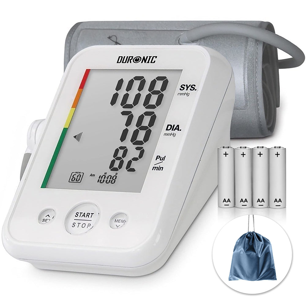 Duronic Blood Pressure Monitor BPM150 CE Approved and Medically Certified Automatic Upper Arm Heart Rate Detector with Adjustable Cuff (22cm-42cm) for Accurate Home use