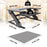 Duronic Sit-Stand Desk DM05D21 | Height Adjustable Office Workstation | 90x52cm Platform | Raises from 13-49cm | Riser for PC Computer Screen, Keyboard, Laptop | Ergonomic Desktop Table Converter