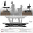 Duronic Sit-Stand Desk DM05D6 | Height Adjustable Office Workstation | 80x62cm Platform | Raises from 13-45cm | Riser for PC Computer Screen, Keyboard, Laptop | Ergonomic Desktop Table Converter