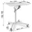 Duronic Sit-Stand Desk WPS57 | WHITE Ergonomic Desk with Tablet Support & Cup Holder | Multi-Use Table on Wheels | 70x52cm Platform | Adjustable Height & Reach | 10kg Capacity | For Home/Office…