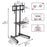 Duronic Mobile TV Stand on Wheels TVS5T1, Trolley Mount with Shelf Heavy duty for 32-70 Inch Flat Screen Television LCD LED OLED QLED, VESA Up to 600x400, Max. 68kg / 150lbs Capacity