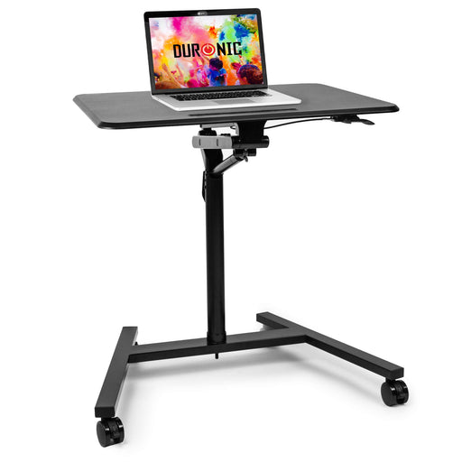 Duronic Projector Stand / Sit-Stand Desk WPS37 | Multi-Use Video Projector Floor Table on Wheels| Movable Ergonomic Desk with Tablet Support | Portable | Adjustable Height and Reach | 10kg Capacity