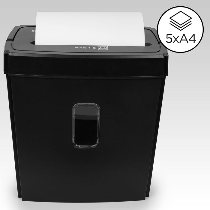 Duronic Paper Shredder PS657 5x A4 Sheets at a Time Cross Cut Electric 15L Bin 170W Power GDPR: Protects Against Data Theft Thermal Overload Protection Paper Shredders