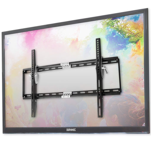 Duronic TV Wall Mount Bracket TVB777 33-60 Inch Heavy Duty Adjustable Universal Black Stand For Wide Screens With Tilt down. VESA 200 400 600