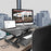 Duronic Sit-Stand Desk DM05D17 | Height Adjustable Office Workstation | 82x45cm Platform | Raises from 12-49cm | Riser for PC Computer Screen, Keyboard, Laptop | Ergonomic Desktop Table Converter