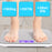 Duronic Digital Bathroom Body Scales BS603 | Measures Body Weight in Kilograms, Pounds and Stones | Silver Glass Design with Purple Backlight | Step-On Activation | Precision Sensors | 180kg Capacity