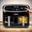 Duronic Dual air fryer with visual window AF24, 2 X 5L Double Drawers Large Dual Air Fryer Oven Cooker, 10 Pre-Set Cooking Programs with Digital Touch Control