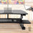 Duronic Sit-Stand Desk DM05D8 | Electric Height Adjustable Office Workstation | 90x59cm Platform | Raises from 16-49cm | Riser for PC Computer Screen, Keyboard, Laptop | Ergonomic Desktop Converter