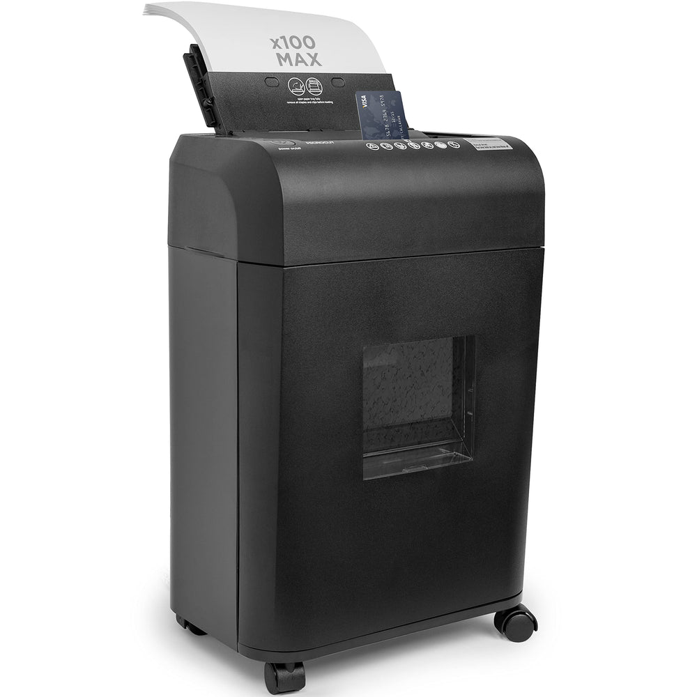 Duronic Paper Shredder PS609 | 6-9 A4 Sheets 100 Sheet Auto Feed Micro Cross Cut Office Paper Shredder GDPR Compliant: Protect Against Data Theft With 17 Litre Bin & Thermal Overload Protection